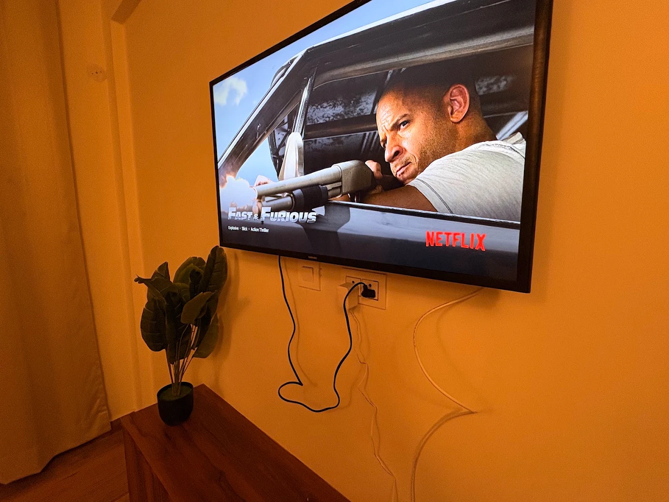 Bedroom with TV